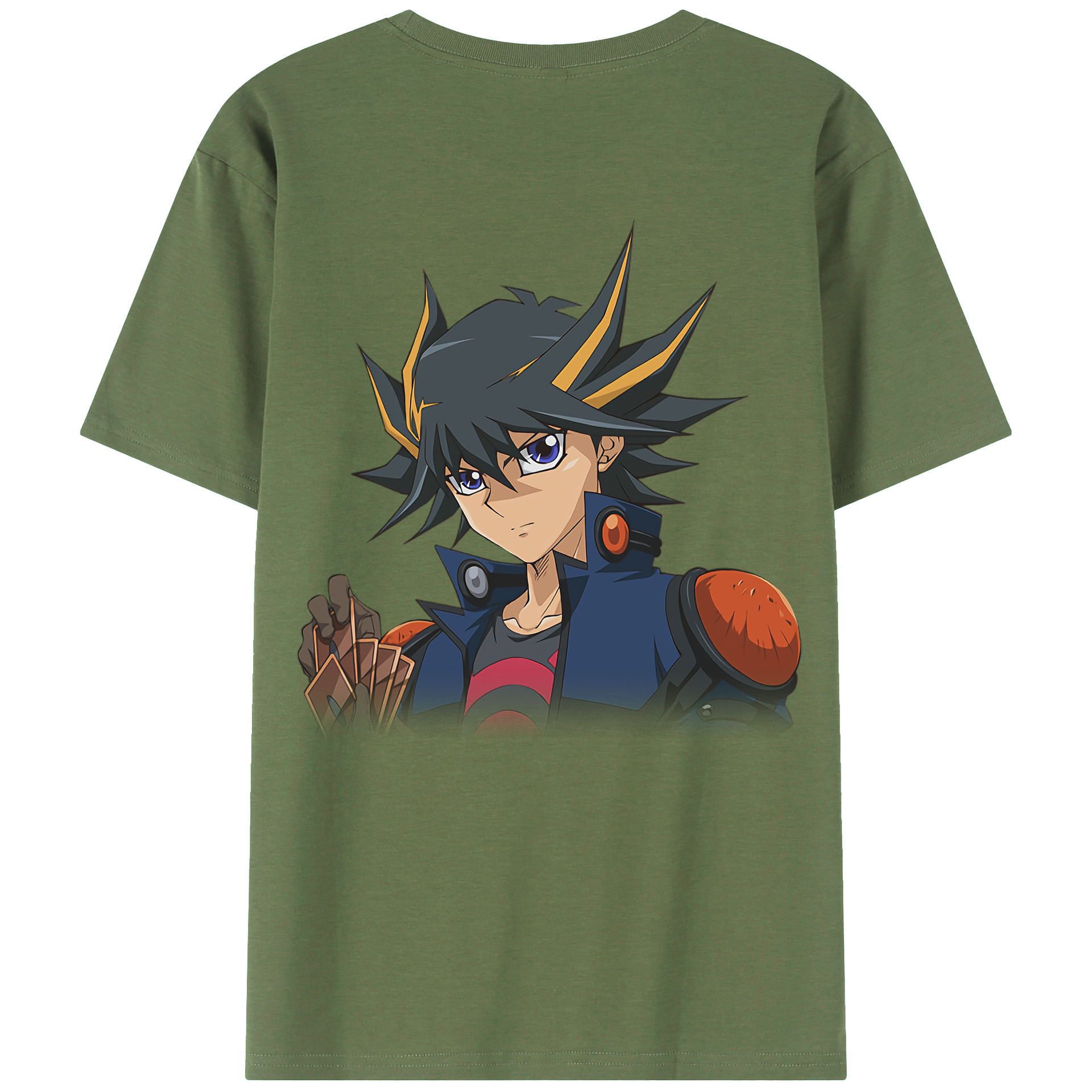 （画像用） 遊☆戯☆王 Yu-Gi-Oh! 綿100％ メンズ半袖Tシャツ（バックプリント） 通気性